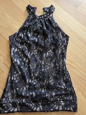 Maurices Black Lace High-Neck Camisole